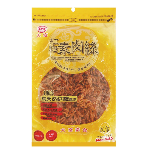 【大富素食】紅麴素肉絲產品圖